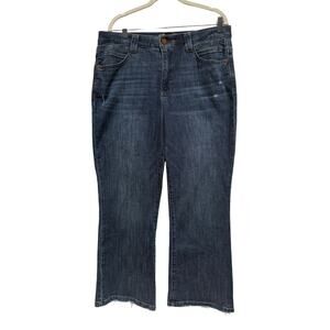 Democracy Jeans Womens 14 High-Rise Bootcut Blue Cotton Blend Stretch